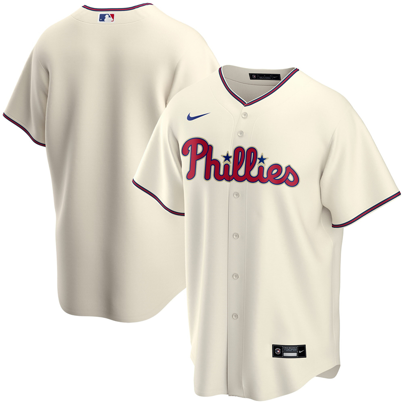 2020 MLB Youth Philadelphia Phillies Nike Cream Alternate 2020 Replica Team Jersey 1